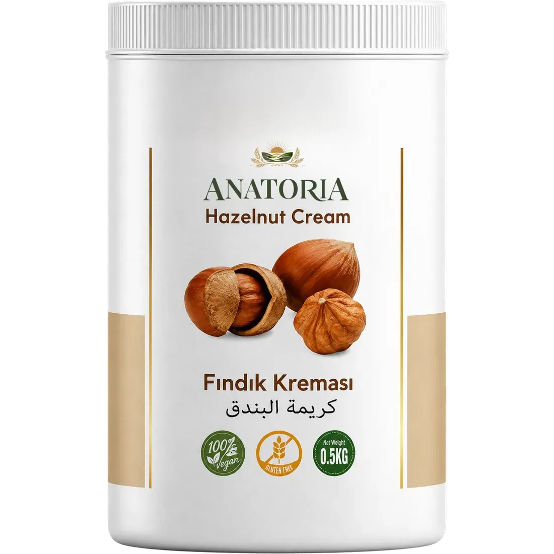 Anatoria Hazelnut Cream in a 0,5 kg tub