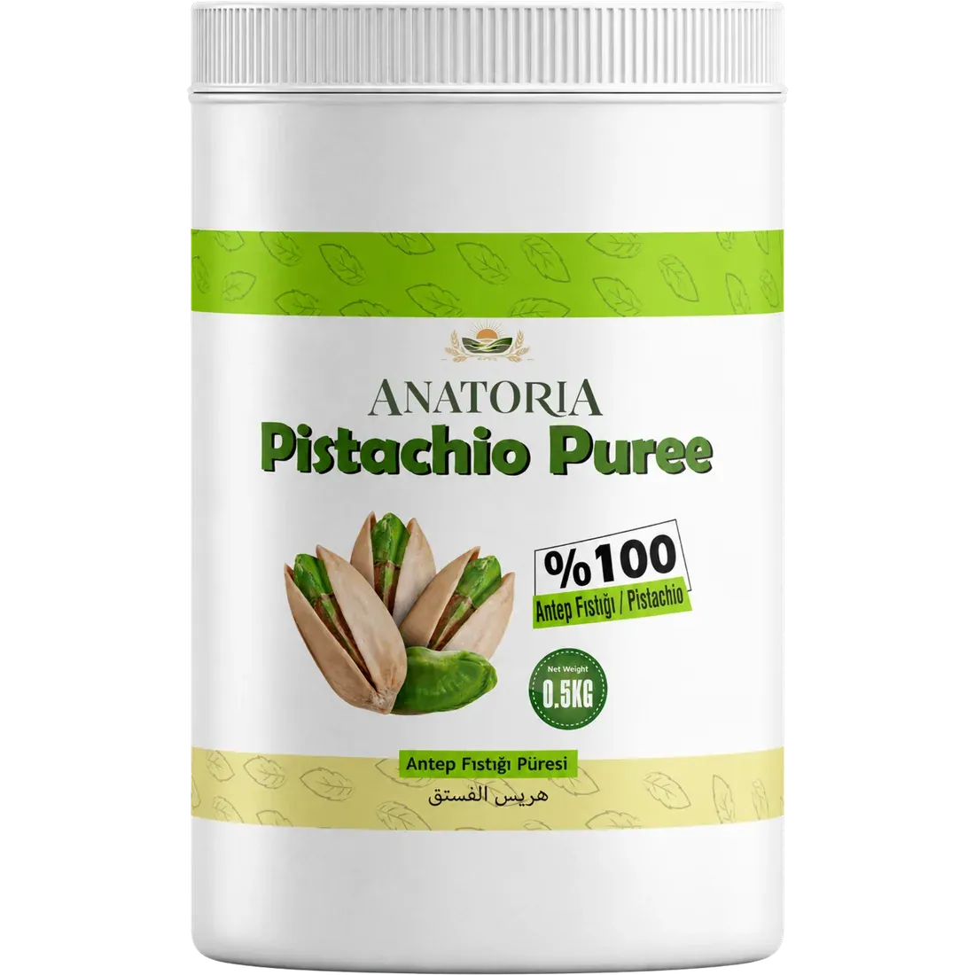 Anatoria Pistachio Puree in a 0,5 kg tub